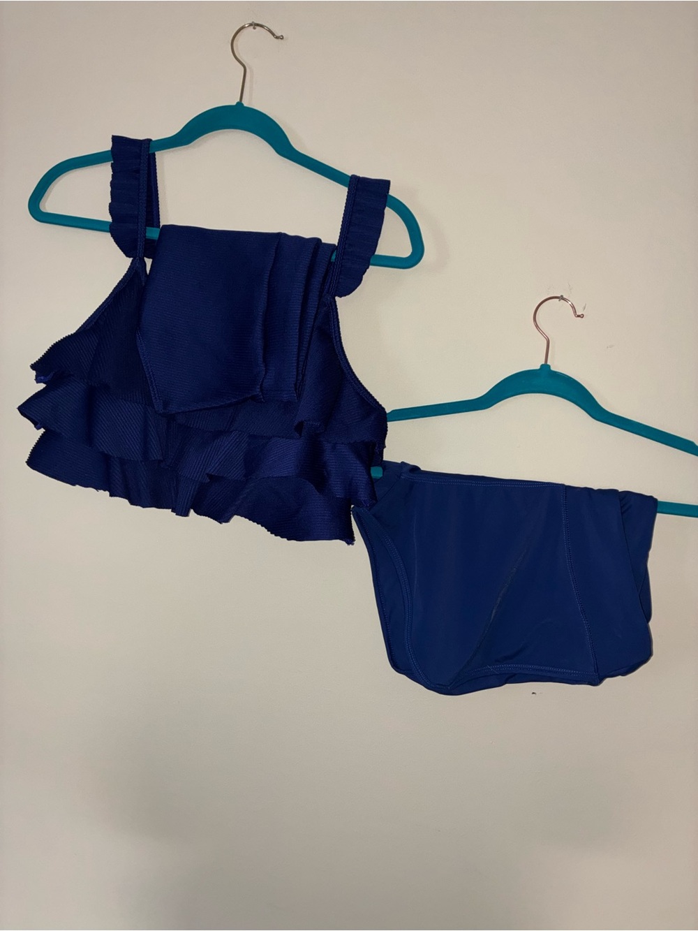Navy Ruffle Three-Piece Swim Set - Picture 13 of 13